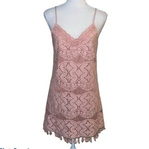 Dusty Rose Lace Summer Dress
